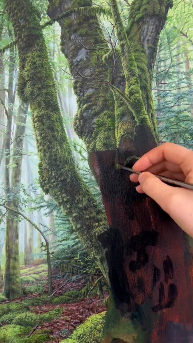 Science girl - Hyper realistic forest art
